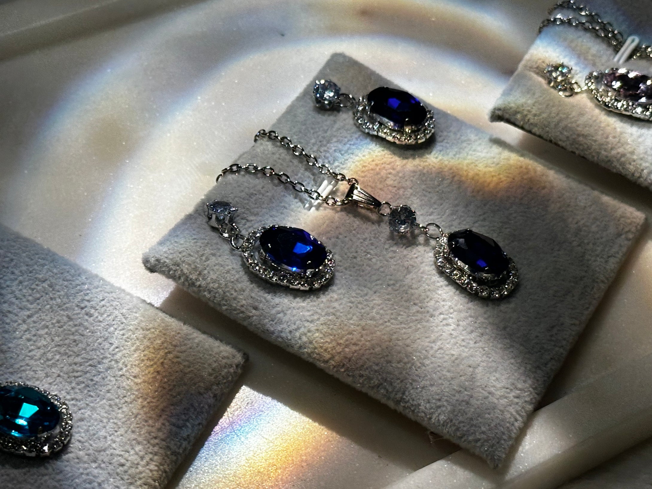 Minimalist Blue Sapphire - set