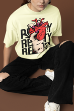 Load image into Gallery viewer, Reality Heart Graphic Oversized Tshirt Uniesx
