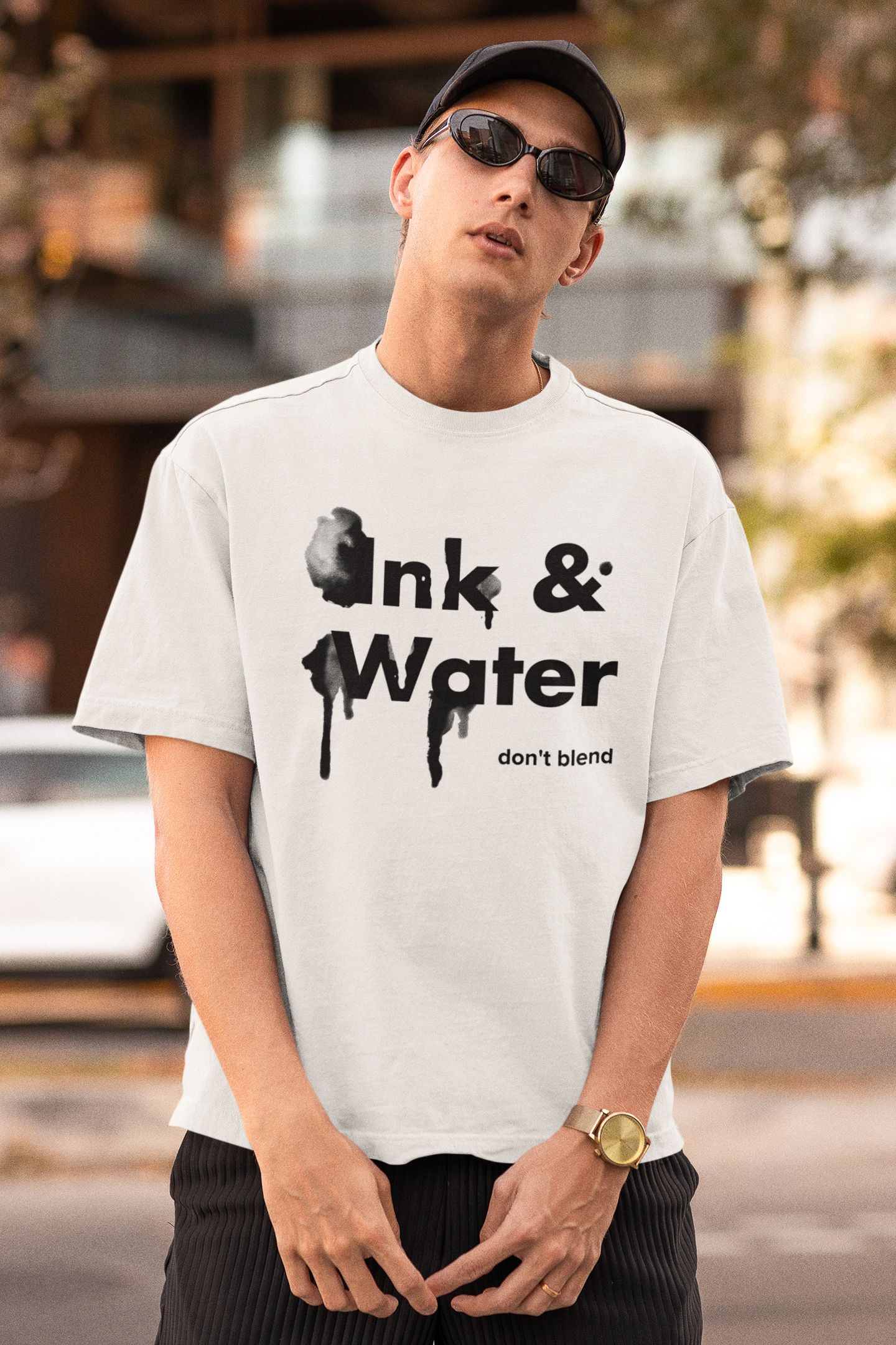 Ink & Water Oversized Drip Tshirt