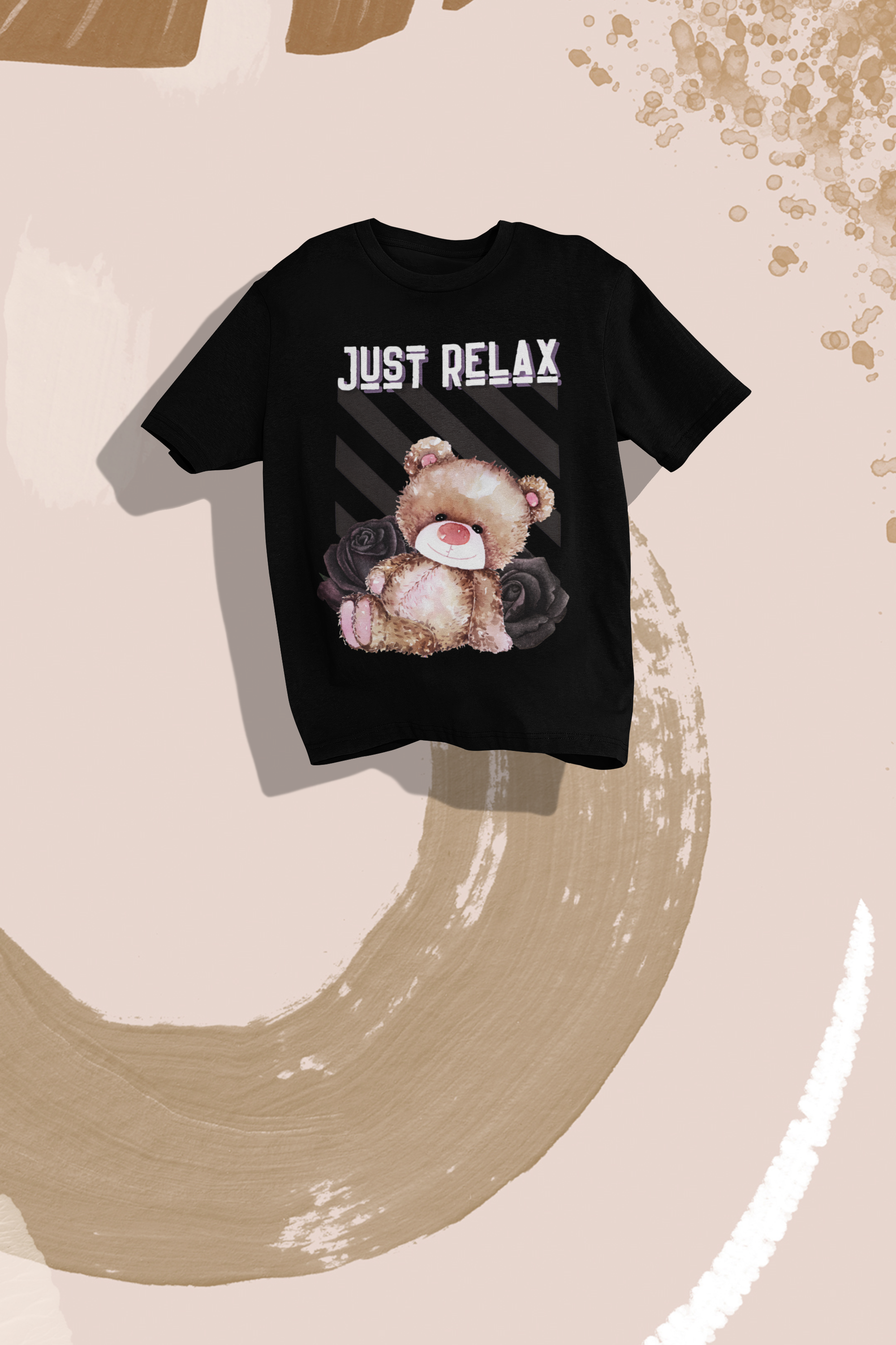 Just Relax Like a Teddy Oversize Graphic Tshirt